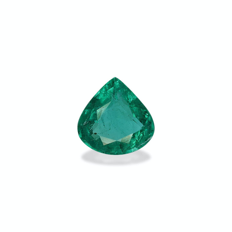 Pear-cut Zambian Emerald Green 2.49 carats
