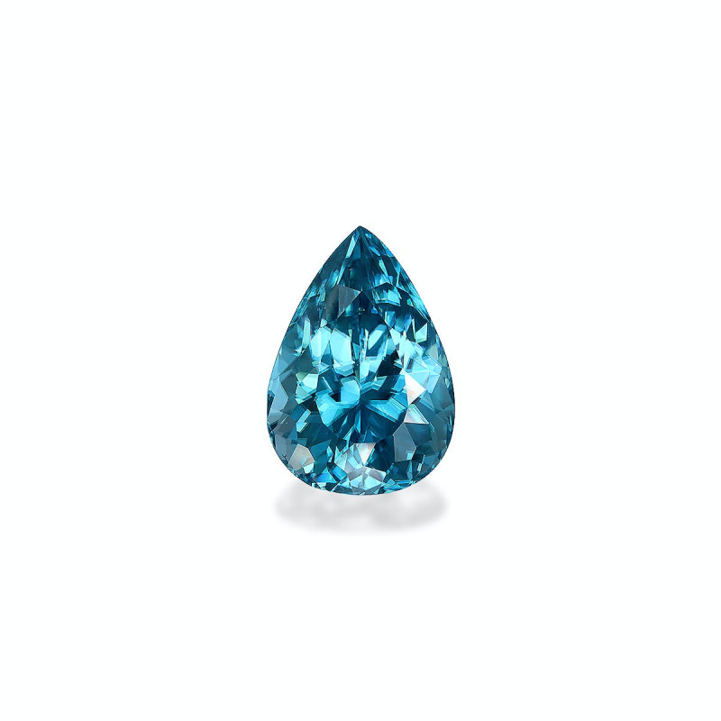 Zircon Bleu taille Poire Bleu 19.18 carats