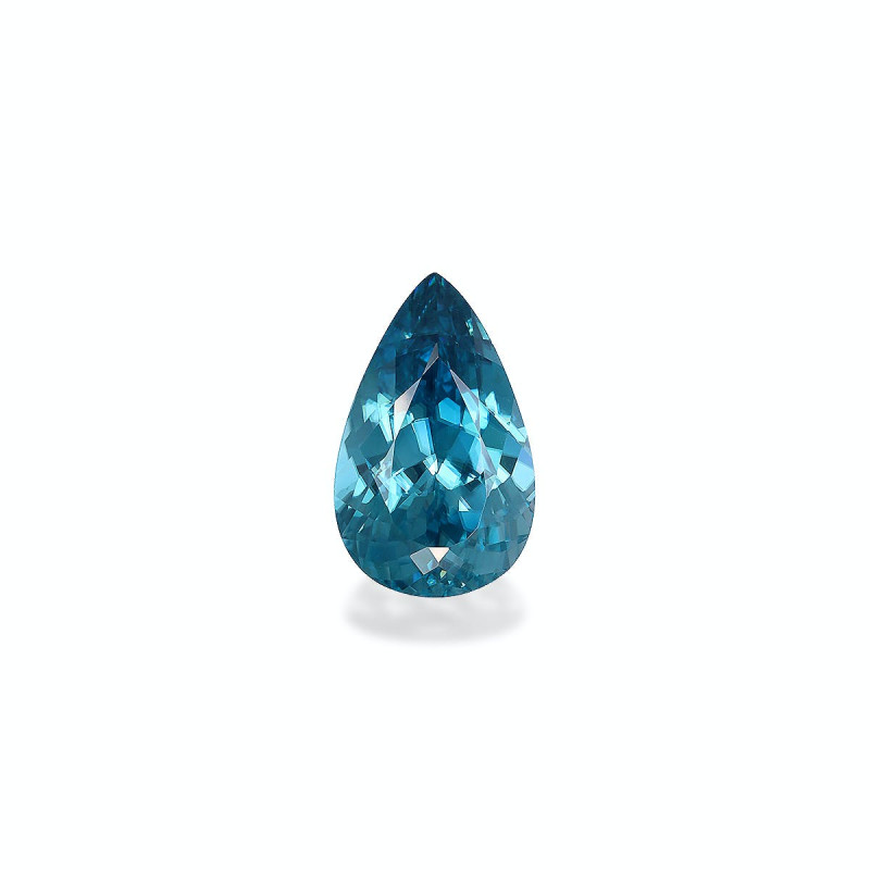 Pear-cut Blue Zircon Blue 14.41 carats