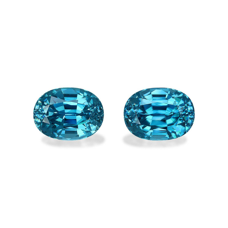 Zircon Bleu taille OVALE Bleu 18.24 carats