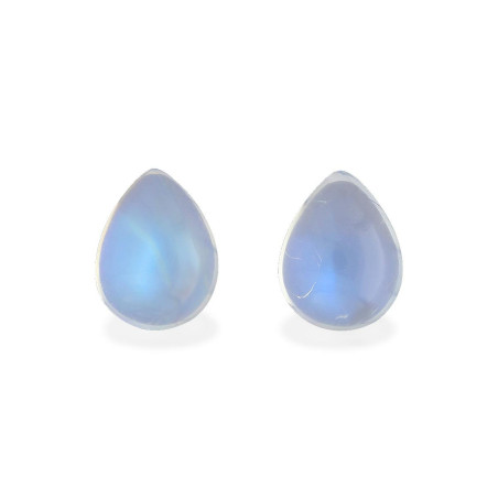 blue moonstone الحجم كُمَّثرَى أبيض 7.73 