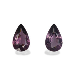 Violet spinel, mauve paars, peervormig geslepen, 6.04 karaat