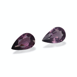 Violet spinel, mauve paars, peervormig geslepen, 6.04 karaat