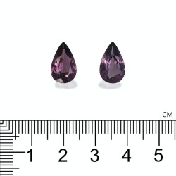 Violet spinel, mauve paars, peervormig geslepen, 6.04 karaat