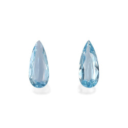 Pear-cut Aquamarine Blue...