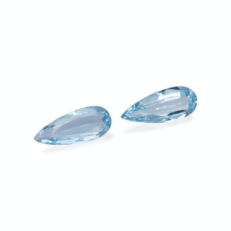 海蓝宝 taille 梨子 蓝色 3.84 carats
