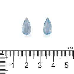 Peervormige IJsblauwe Aquamarijn van 2,66 karaat