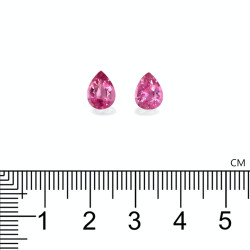 Rubelliet Peer Geslepen Fuscia Roze 2,76 karaat