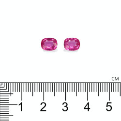 Rubelliet kussen geslepen Fuscia Roze 1,93 karaat