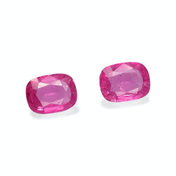 Rubelliet kussen geslepen Fuscia Roze 1,66 karaat