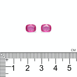 Rubelliet kussen geslepen Fuscia Roze 1,66 karaat