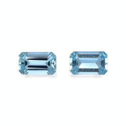 海蓝宝 taille 矩形的 蓝色 2.88 carats