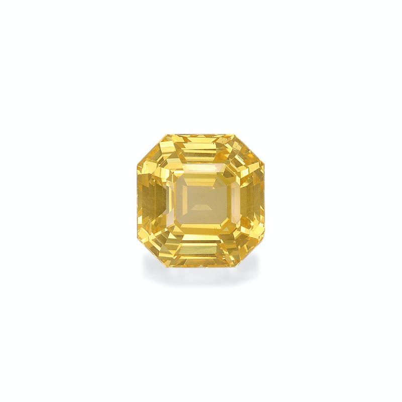 Saphir Jaune De Ceylan Naturel Carré 8x8 Mm - 4.20 Carats, Traitement Chauffé, Qualité Impeccable