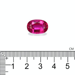 Ovale geslepen roze Rubelliet van 7,15 karaat