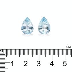 Peervormige Baby Blauwe Aquamarijn van 7,16 karaat