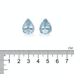 Aquamarijn Peer Geslepen Baby Blauw 20.40 karaat