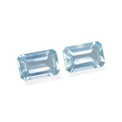 Rechthoekig geslepen Aquamarijn Baby Blauw 16.11 karaat
