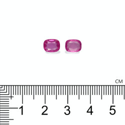 Rubelliet kussen geslepen Fuchsia Roze 1,62 karaat