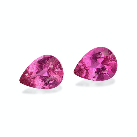 红碧榴石 taille 梨子 紫红色粉红 1.55 carats