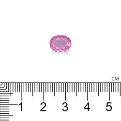 Ovale geslepen Rubelliet Bubblegum Roze 1,75 karaat