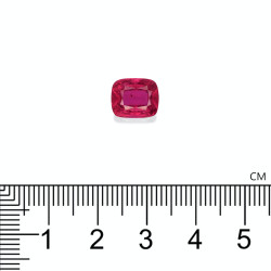 Rubelliet kussen gesneden Roze 3,88 karaat