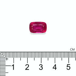 Rubelliet kussen gesneden Fuscia Roze 6.10 karaat