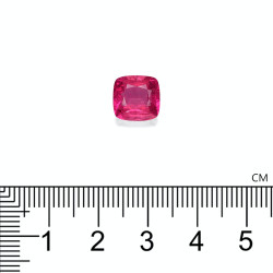 Rubelliet kussen geslepen Fuscia Roze 3,21 karaat