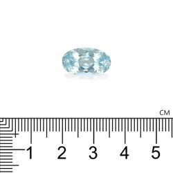 Ovaal geslepen hemelsblauwe Aquamarijn van 7,57 karaat