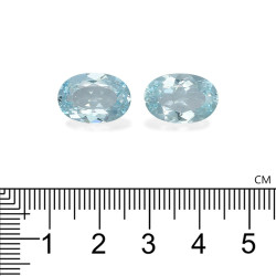 Ovaal geslepen hemelsblauwe Aquamarijn van 10.13 karaat