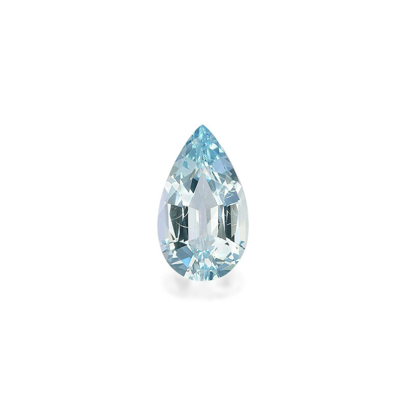 Pear-cut Aquamarine Baby Blue 3.72 carats
