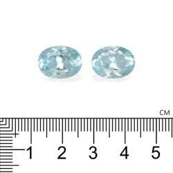 Ovaal geslepen Baby Blauwe Aquamarijn van 10.47 karaat