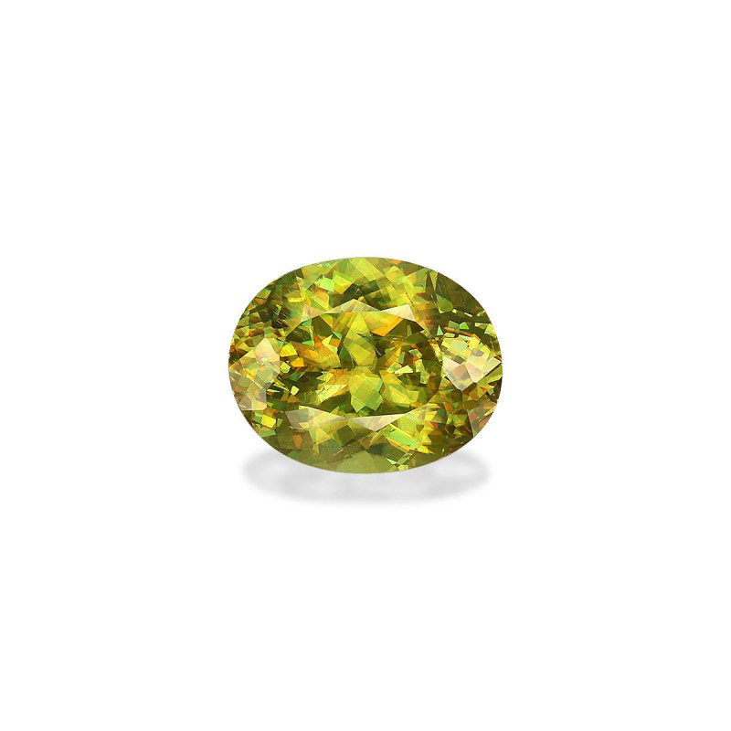 OVAL-cut Sphene Lime Green 3.17 carats