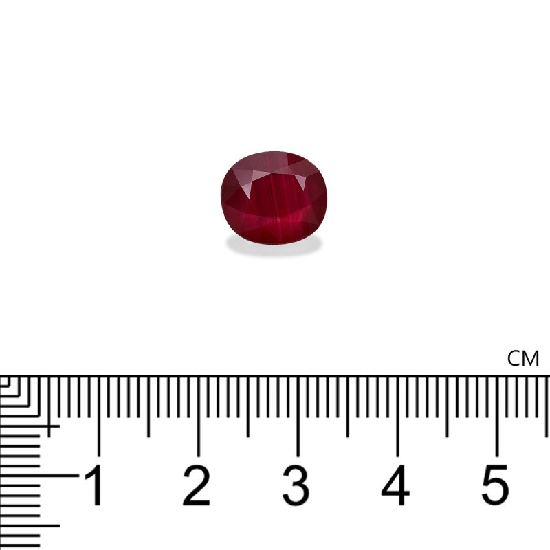 Rubis Du Mozambique Traité 3,57 Ct - Taille Ovale, Couleur Rouge, Transparence SI1