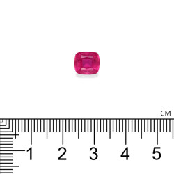 Rubelliet kussen geslepen Fuscia Roze 2.35 karaat