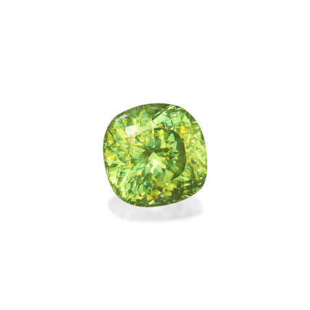 CUSHION-cut Sphene Lime Green 4.56 carats