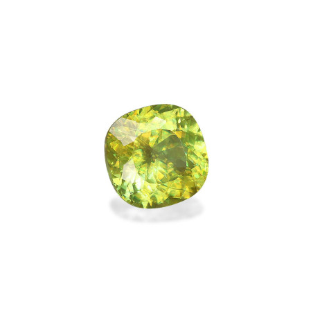 CUSHION-cut Sphene Lime Green 4.33 carats