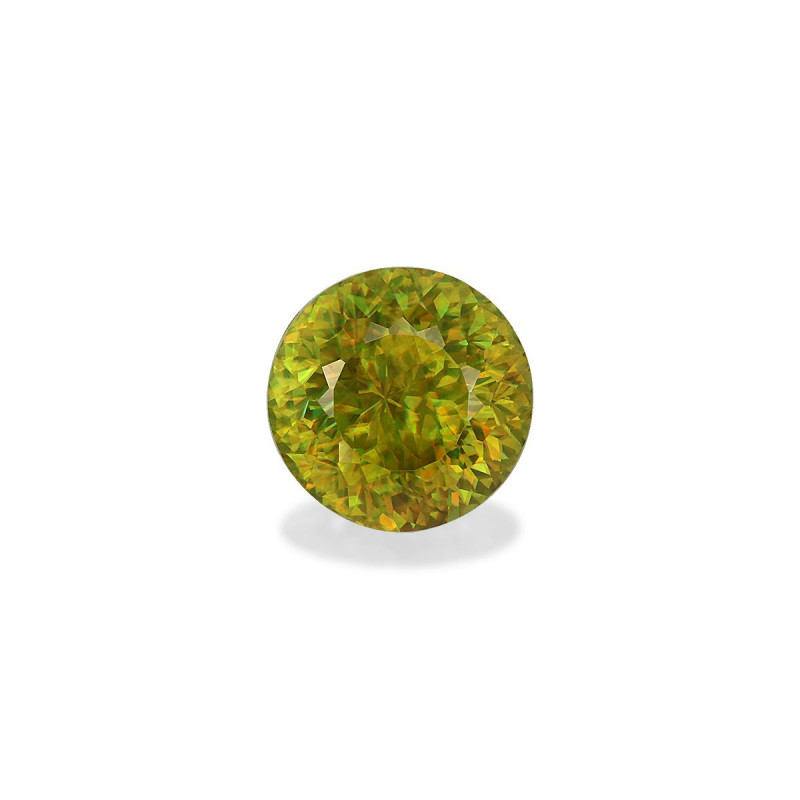 ROUND-cut Sphene Lime Green 3.60 carats