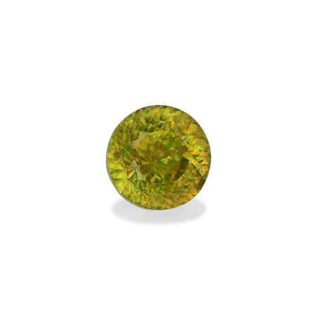 ROUND-cut Sphene Lime Green 3.60 carats