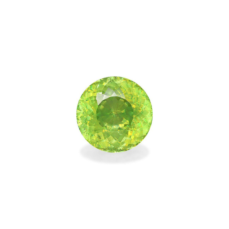 ROUND-cut Sphene Lime Green 3.70 carats