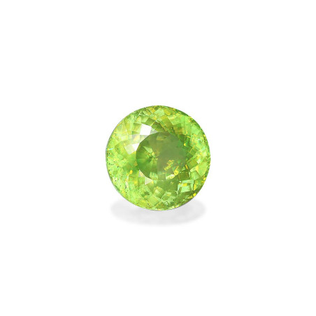 ROUND-cut Sphene Lime Green 3.70 carats