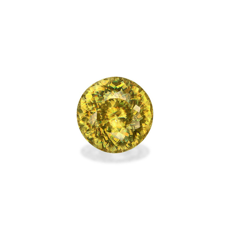 ROUND-cut Sphene Yellow 3.97 carats