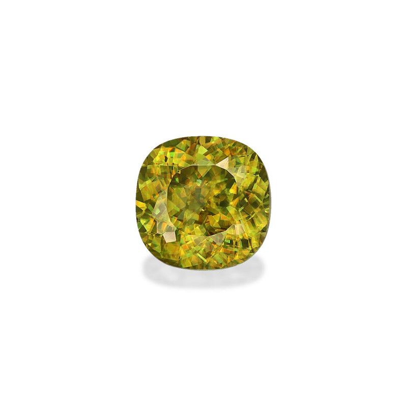 CUSHION-cut Sphene Lime Green 3.20 carats