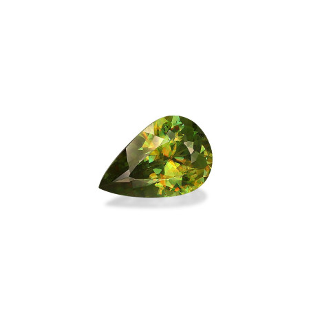 Esfena taille Poire Lime Green 2.51 carats