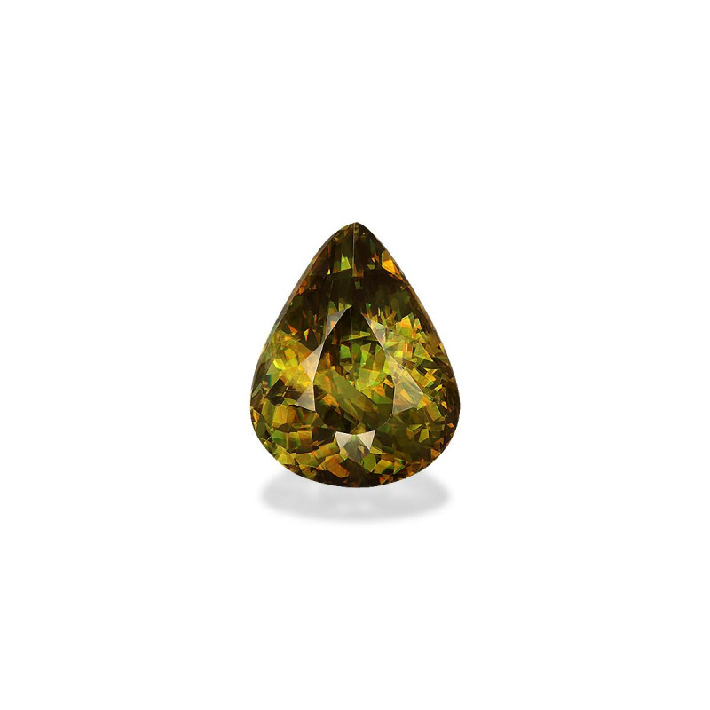 Pear-cut Sphene Lime Green 3.18 carats
