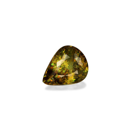 Pear-cut Sphene Lime Green 3.18 carats