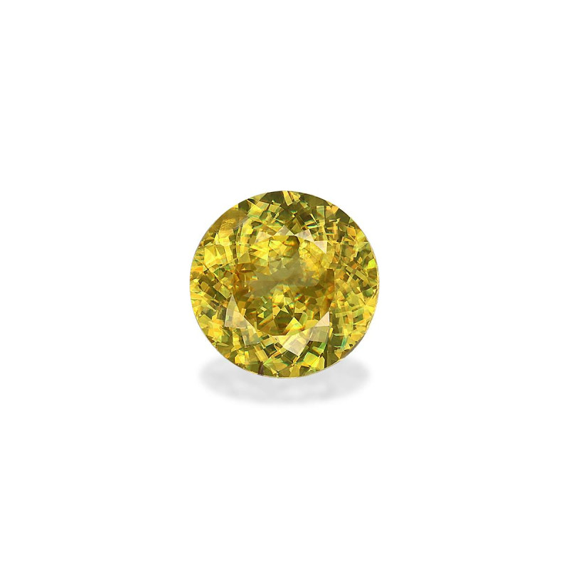 ROUND-cut Sphene Yellow 2.97 carats