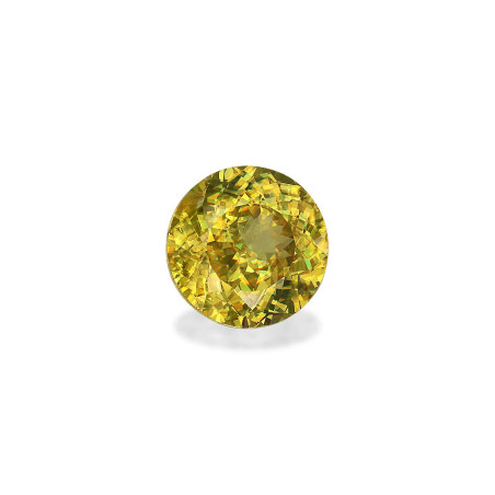 ROUND-cut Sphene Yellow 2.97 carats