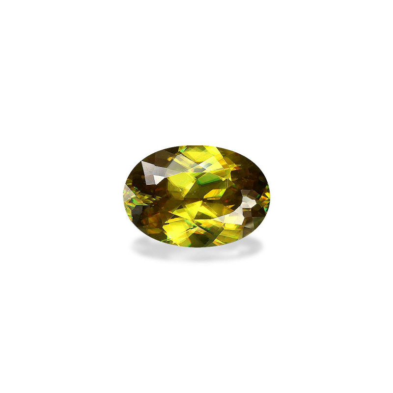OVAL-cut Sphene Lime Green 4.15 carats