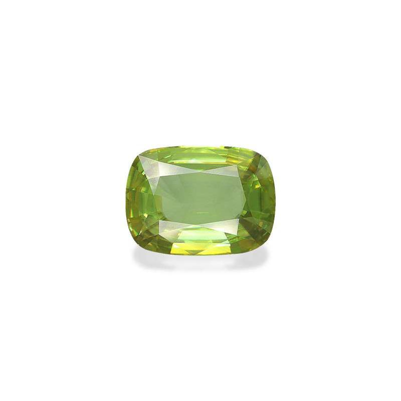 CUSHION-cut Sphene Lime Green 5.54 carats