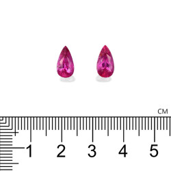 Rubelliet Peer Geslepen Fuscia Roze 3,59 karaat